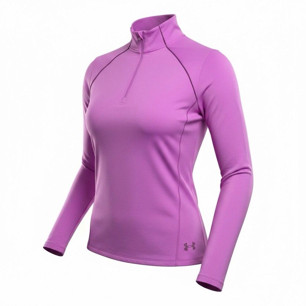 Under Armour girls coldgear purple pullover size Y L youth large‎